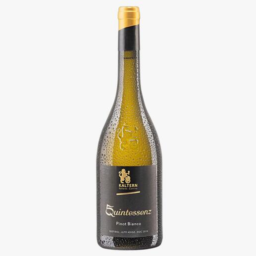 Pinot Bianco Quintessenz 2018, Cantina Kaltern, Alto Adige DOC, Italien 
            Seltenheit: 95+ Parker-Punkte* für einen Weißburgunder.
            *robertparker.com, The Wine Advocate 17.09.2020
        