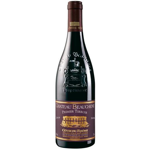 Le Terroir 2019, Château Beauchêne, Côtes du Rhône, Frankreich Ein Glück, dass dieser Wein nicht Châteauneuf du Pape heißen darf.