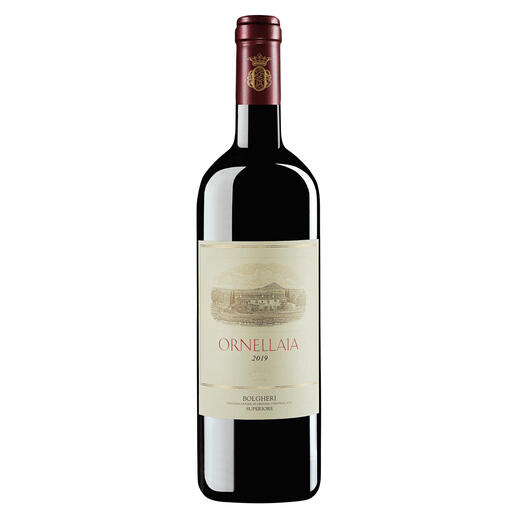 Flasche Ornellaia 2019, Rotwein aus der Toskana.