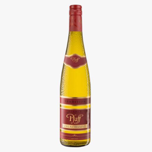 Pfaff Gewürztraminer 2020, La Cave des Vignerons de Pfaffenheim, Alsace, Frankreich Gewürztraminer, die Spezialität vom wohl höchstbewerteten Weinproduzenten aus dem Elsass.