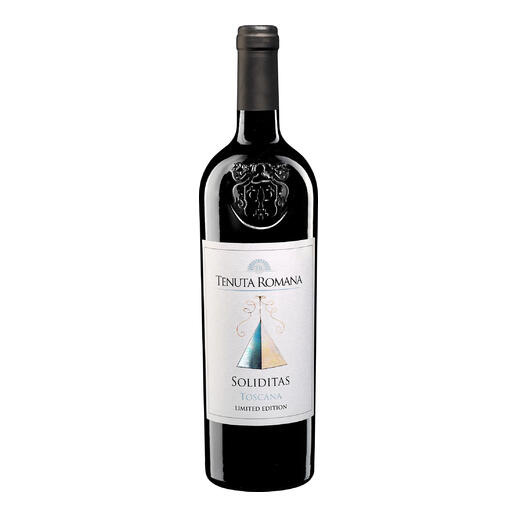 Flasche Soliditas 2020 mit einem eleganten Etikett.