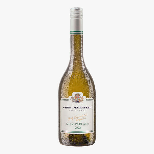 Tokaj ­Muscat Blanc 2023, Gróf Degenfeld Wine Estate, ­Tokaj, Ungarn Weltberühmt für seine edelsüßen Weine. Doch der Geheimtipp ist dieser ­Tokaj ­Muscat Blanc.