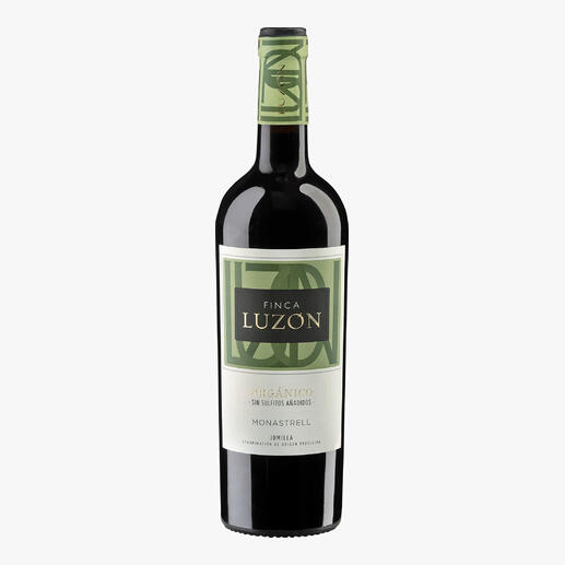 Flasche Finca Luzón Monastrell 2023 mit modernem Design.