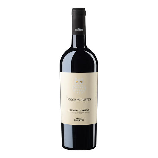 Flasche Chianti Classico Poggio Civetta 2023 in klassischem Design