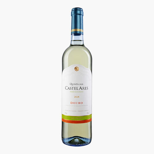 Flasche Quinta dos Castelares Branco 2024 auf weißem Hintergrund