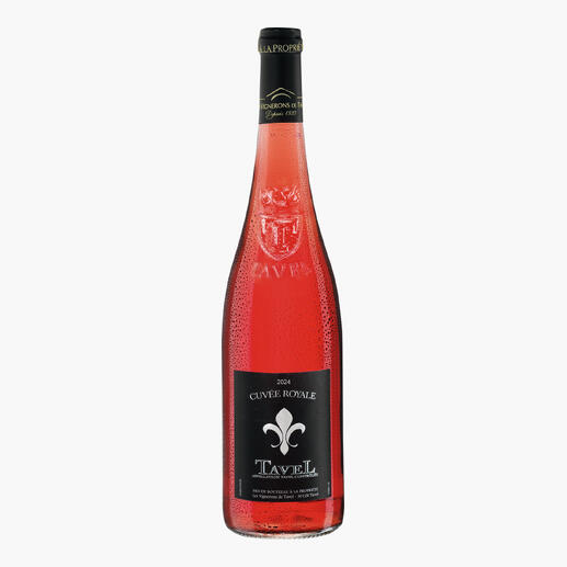 Flasche von Tavel Rosé Cuvée Royale, 2024, mit ansprechendem Etikett