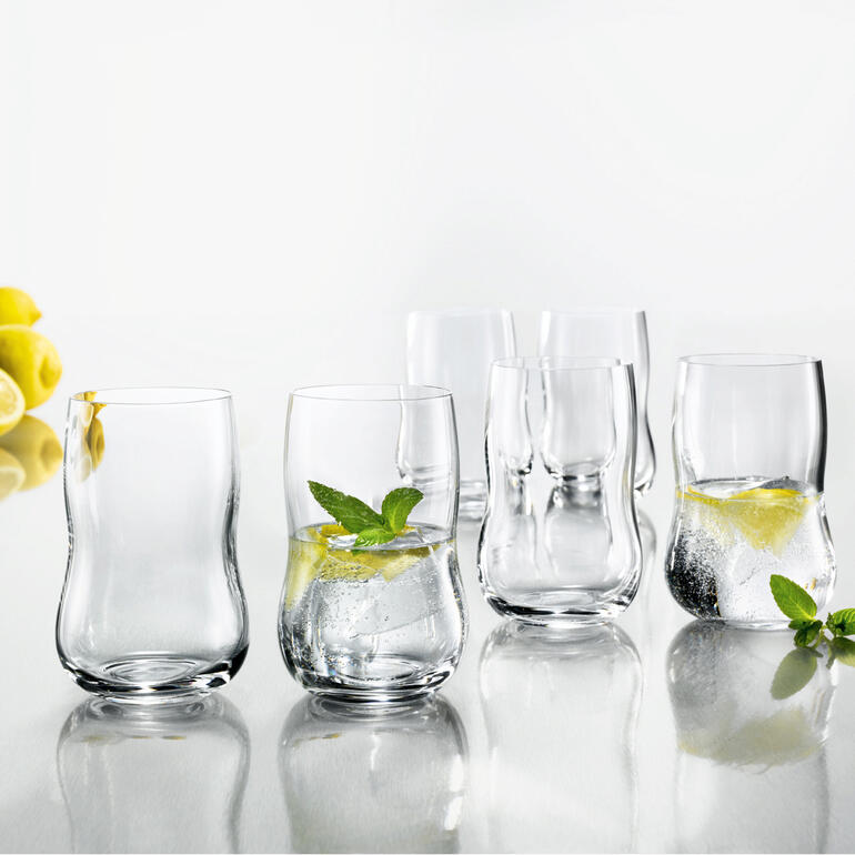 Holmegaard Becherglas, 6er-Set auf einem Tisch