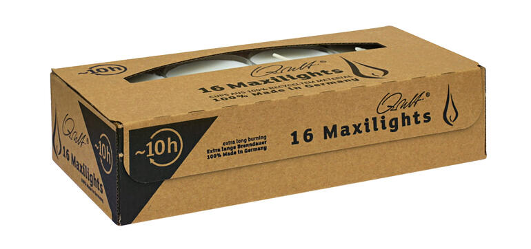 Verpackung mit Maxi-Teelichtern, 16 Stück