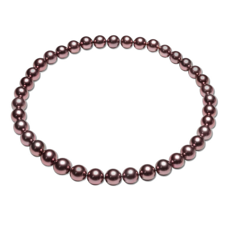 Schlichtes Tahiti-Zuchtperlen-Collier in schokoladenbrauner Farbe.