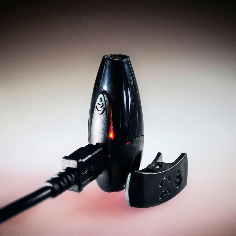 Leuchtet bis zu 4 Stunden über den Lithium-Polymer-Akku (mitgeliefert). Clip-Leuchte mit USB-Anschluss und rotem Statuslicht
