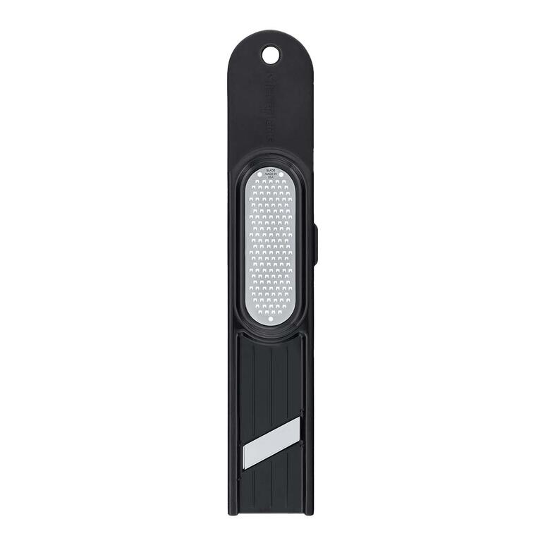 Microplane® Ingwerreibe 3-in-1 Frontansicht der Ingwerreibe 3-in-1 auf hellem Hintergrund.