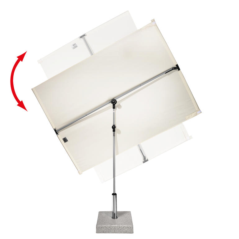 360° drehbar, zu beiden Seiten stufenlos neigbar, höhenverstellbar und sogar horizontal verschiebbar.