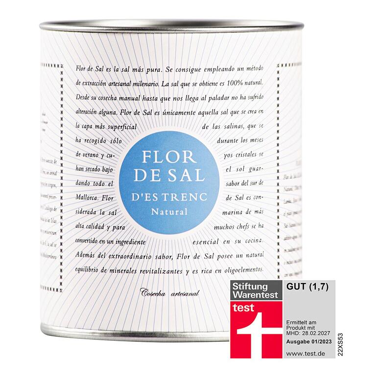 Dose Flor de Sal d’Es Trenc, natürliche Variante, 180g.