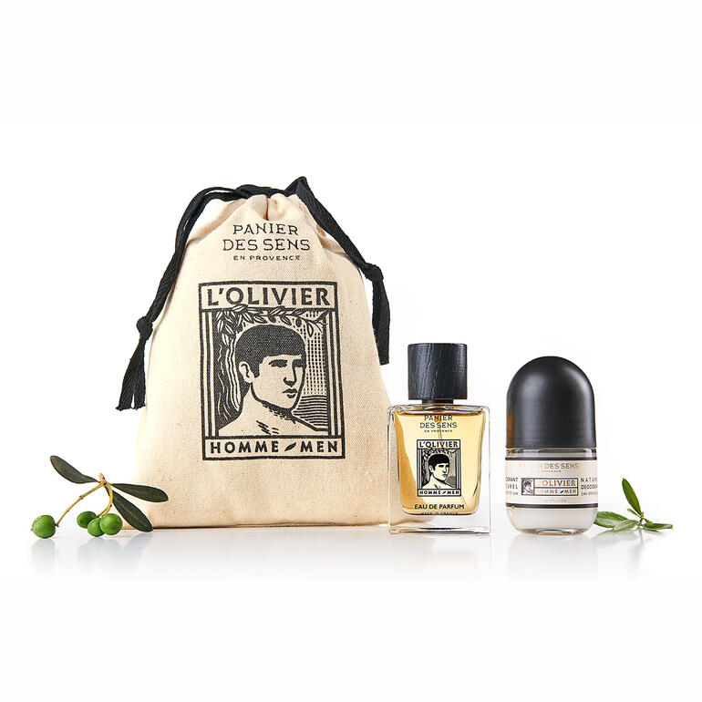 L’Olivier Geschenk-Set L’Olivier Geschenk-Set in einer eleganten Tasche mit Pflegeprodukten.