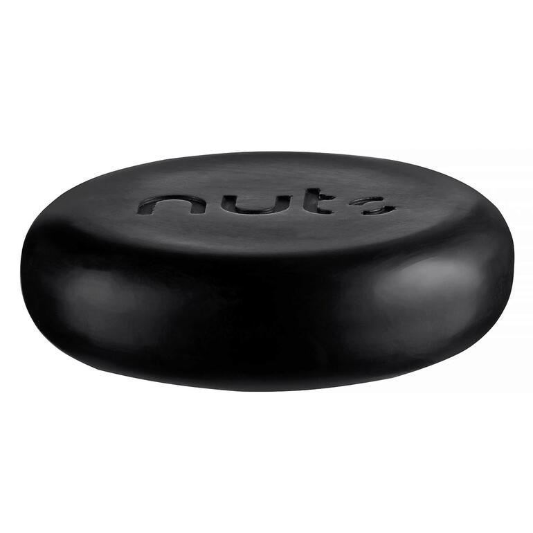 Ersatz Spülseife in schwarzer runder Form.