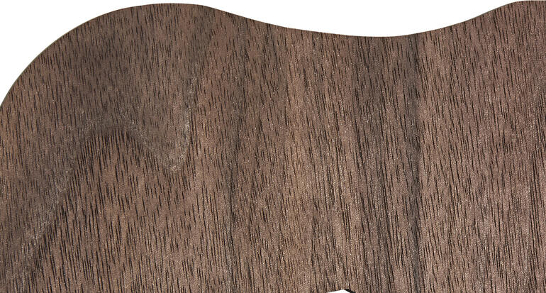 Nahaufnahme von der Holzstruktur eines Hasen-Wandtattoos