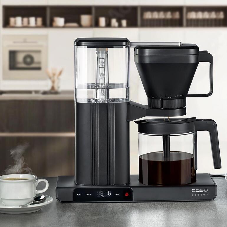 CASO Kaffeemaschine AromaSense mit schwarzem Gehäuse