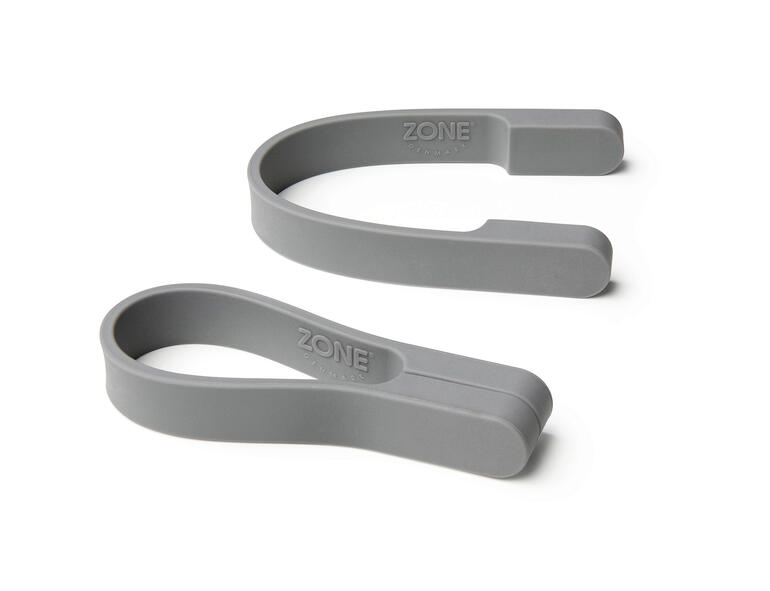 Magnetische Handtuchhalter, 2er-Set Zwei magnetische Handtuchhalter in grau.