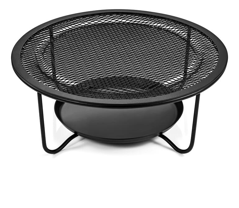 XL-Stövchen Rundes XL-Stövchen aus schwarzem Metall