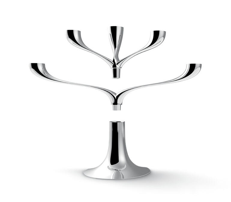 Geniales Stecksystem macht aus einem Kerzenständer drei elegante Leuchter. 3-in-1 Kerzenleuchter in modernem Design ohne Kerzen.