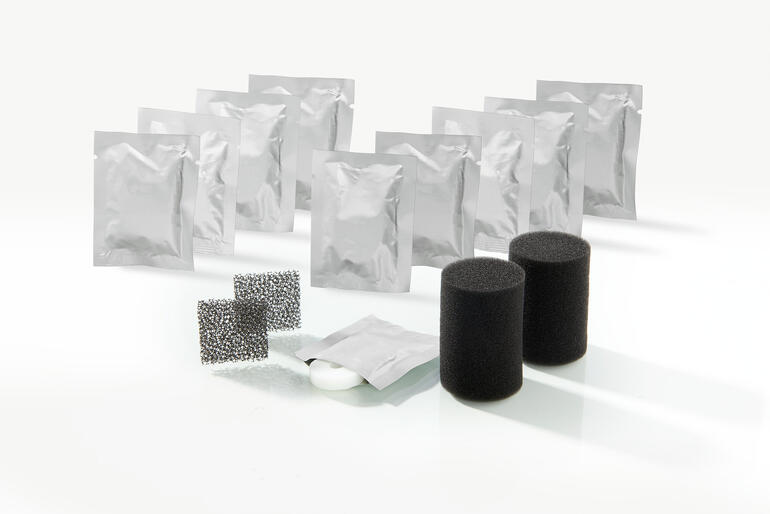 UV-C Hygiene-Sauger mit Aromafunktion in verschiedenen Verpackungen