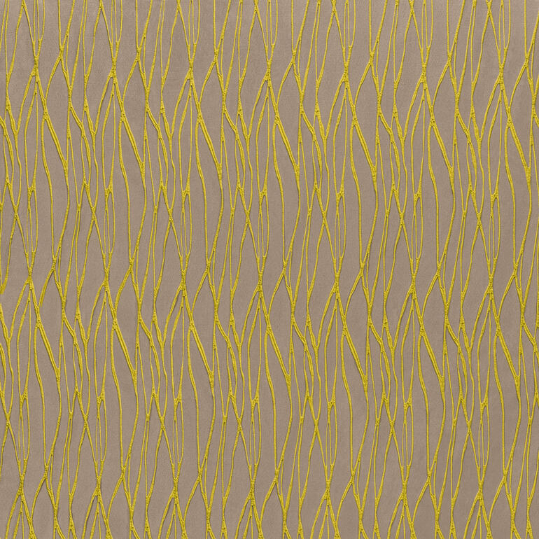 Vorhang Serenade - 1 Stück, Gold/Apple Green 137 x 245 cm Muster des Gold/Apfelgrün Vorhangs mit wellenförmigem Design.