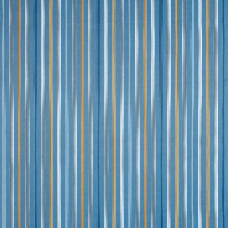 Verdunkelungsvorhang mit blauen und gelben Streifen