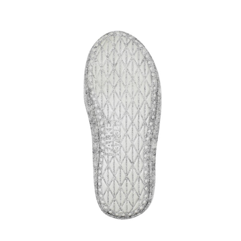 Damen, Ecru/Grau Unterseite eines Hüttenschuhs, mit diamantmuster.