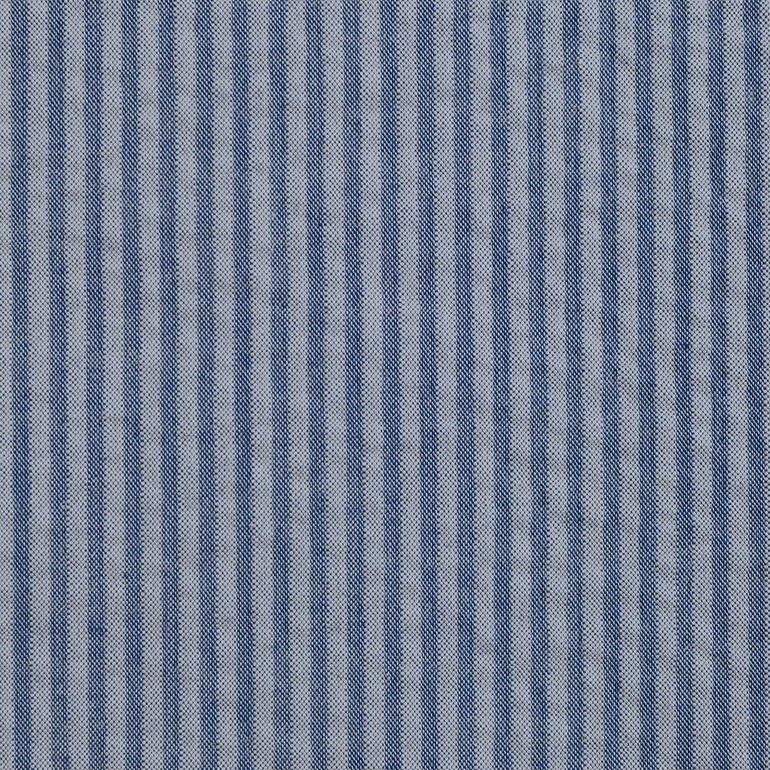 Blau Gestreifte Seersucker-Stoff mit blauen und weißen Linien.