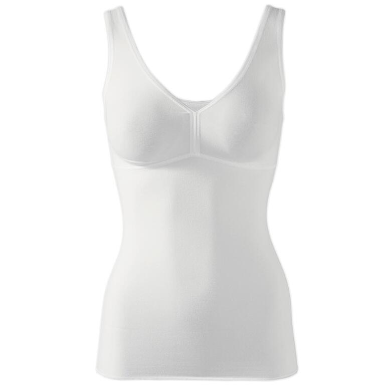 Camisole, Weiß Vordere Ansicht der Pima-Shapewear in weiß ohne Details
