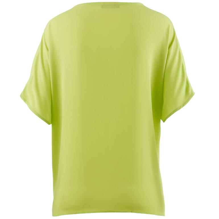 Rückansicht einer hellgrünen Bluse