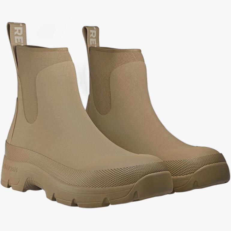 Beige Tretorn Neopren-Chelsea-Stiefel mit elastischem Einsatz.