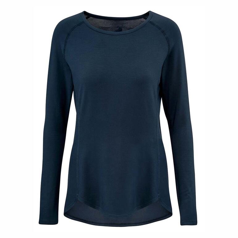 Damen Shirt, Mitternachtsblau Langärmliges Shirt von Dagsmejan in Mitternachtsblau.