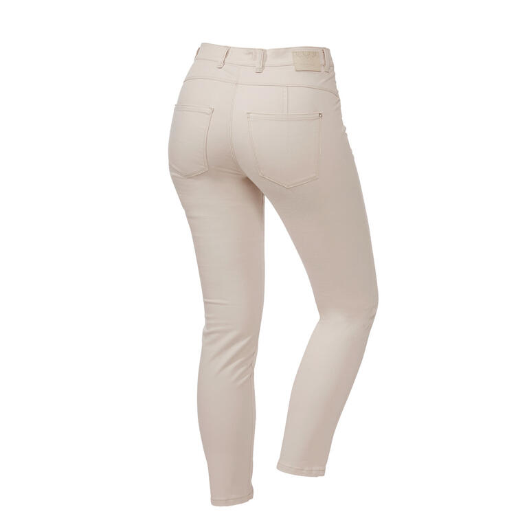 Beige Thermolite®-Five-Pocket-Hose von RAPHAELA BY BRAX, Rückansicht.