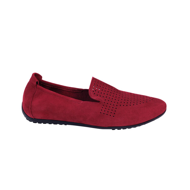 Karminrot arche Sommer-Loafer in Rot mit perforiertem Obermaterial