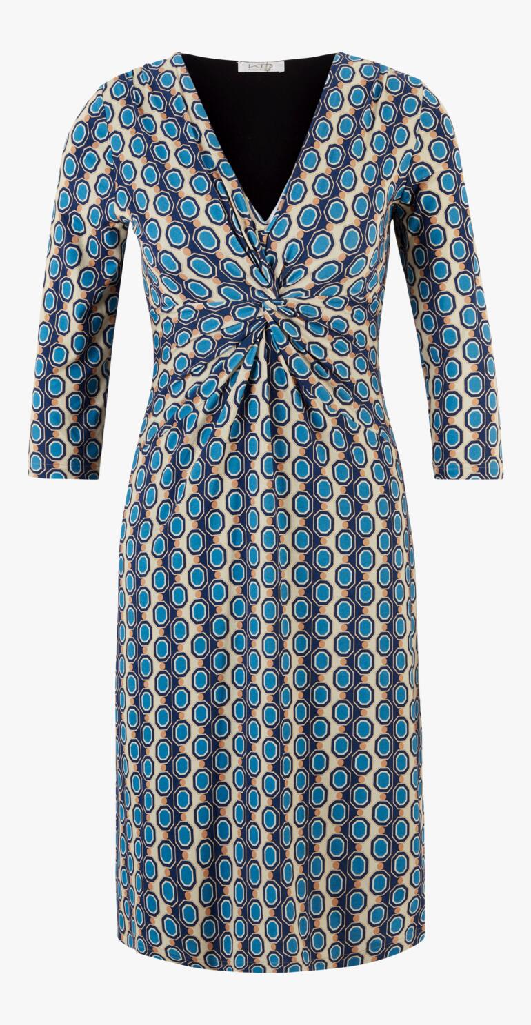 KD Jersey-Kleid Pearls in voller Ansicht mit grafischen Mustern