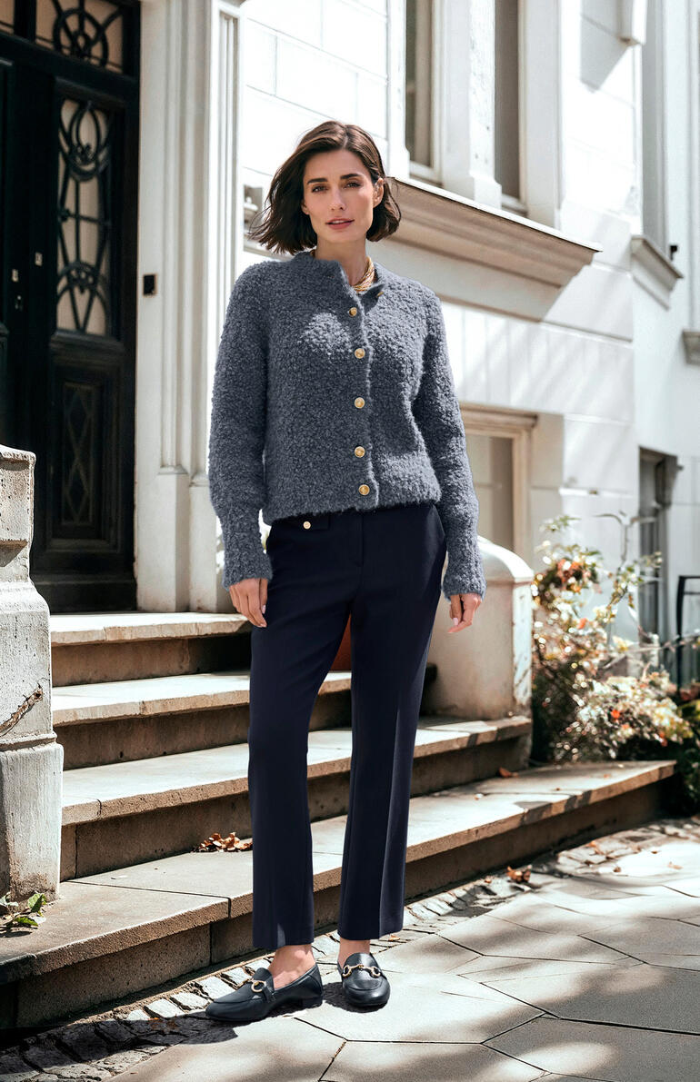 Junghans 1954 Alpaka-Bouclé-Strickjacke entdecken