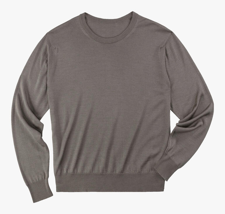 Beige John Smedley-Pullover, Vorderansicht