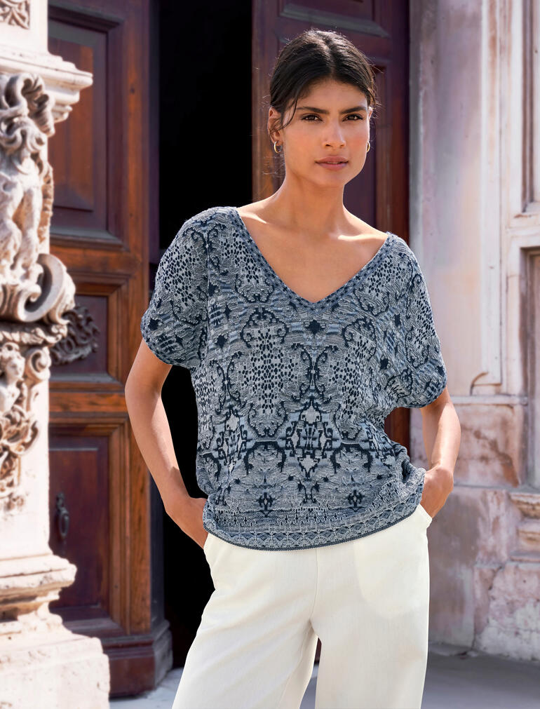 IVKO Ornament-Strickshirt