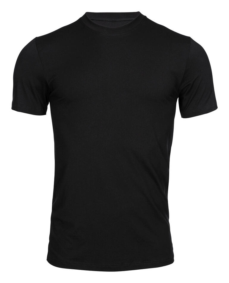 T-Shirt, Schwarz Schwarzes Mey Coolmax-T-Shirt in Größe 48.