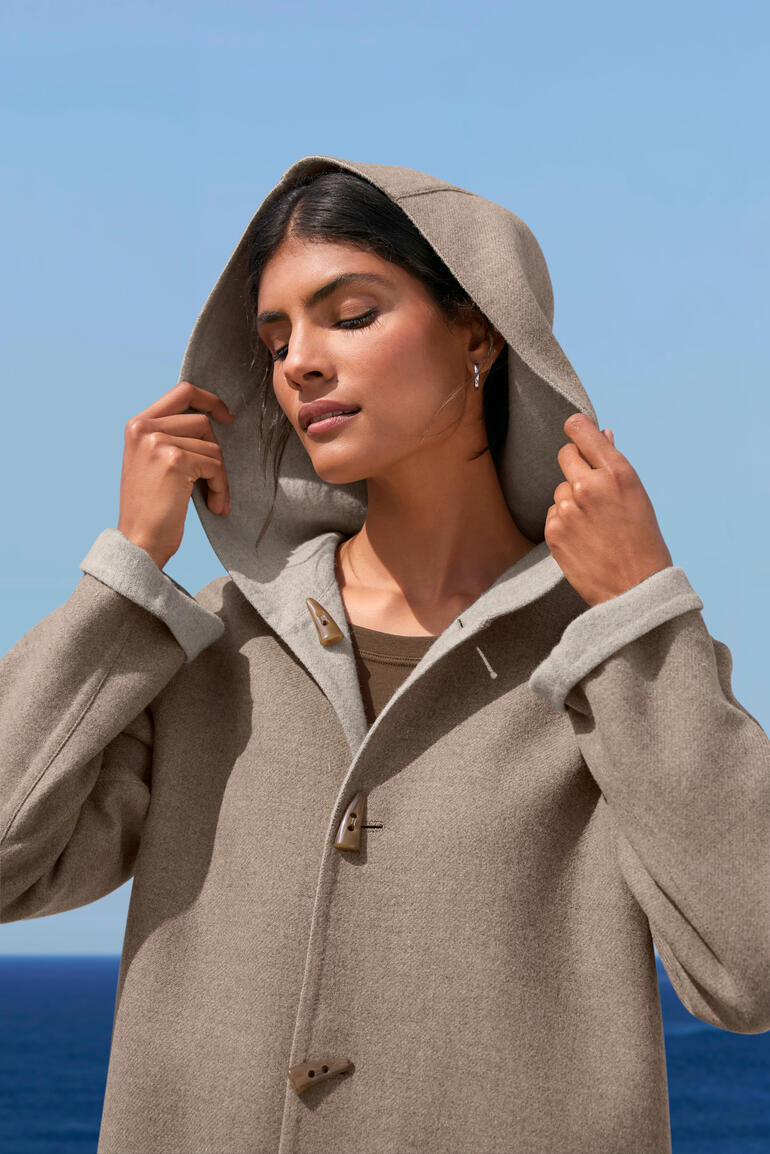 Cinque Mantel Jacke Dufflecoat GrÃ¼n Damen Alpaka-Doubleface