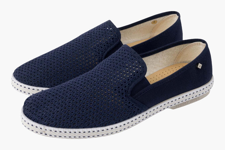 Marinefarbener Sommer-Slipper aus Netzmaterial, Größe 41