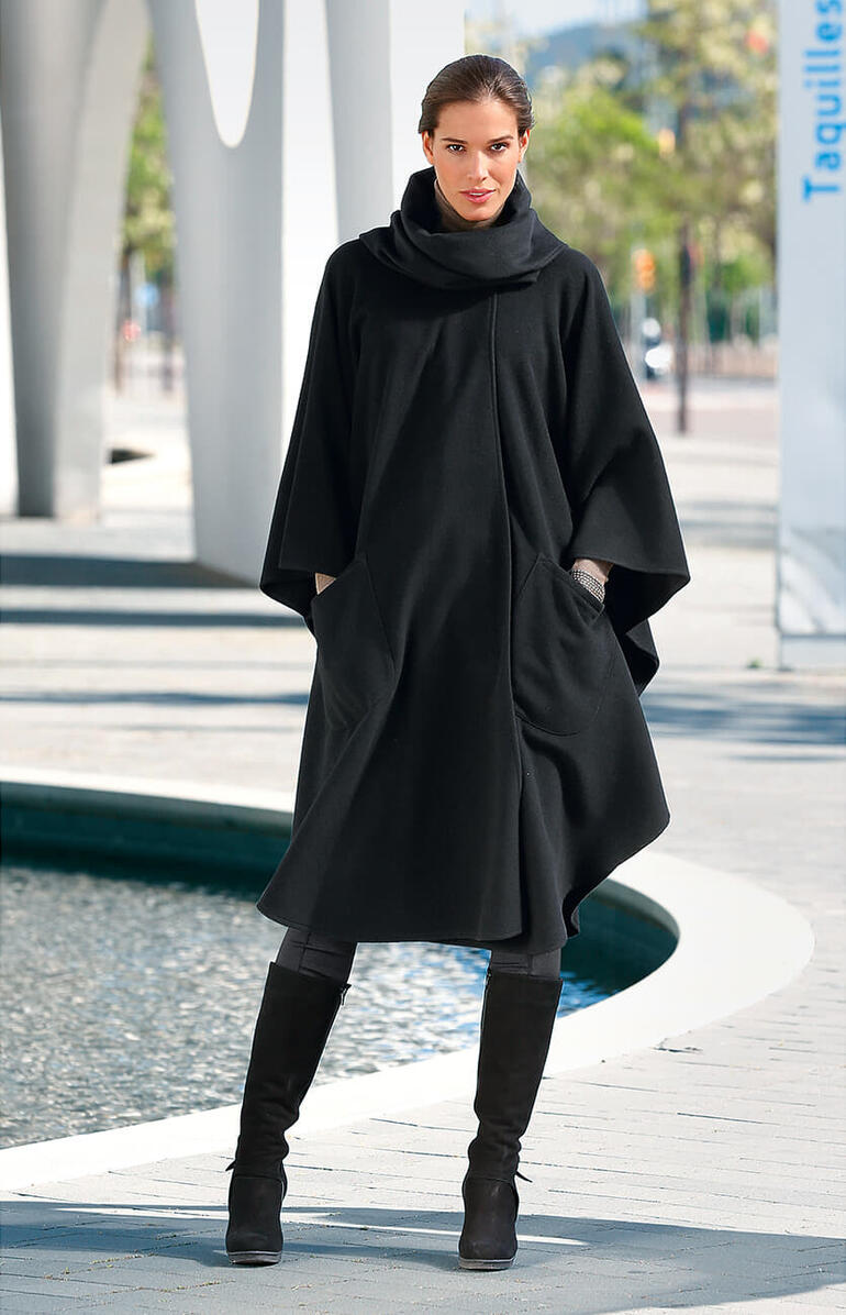 Winter Cape Damen Poncho Cape Mantel Roberto Cavalli Poncho Mantel