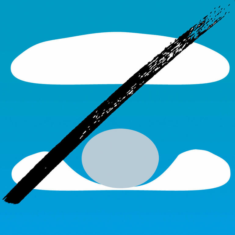 Federgefüllte Kissen sind angenehm bauschig – jedoch wenig
stützend. Grafik eines Memory-Faser-Kissens mit zwei Wolken und einem runden Zentrum.