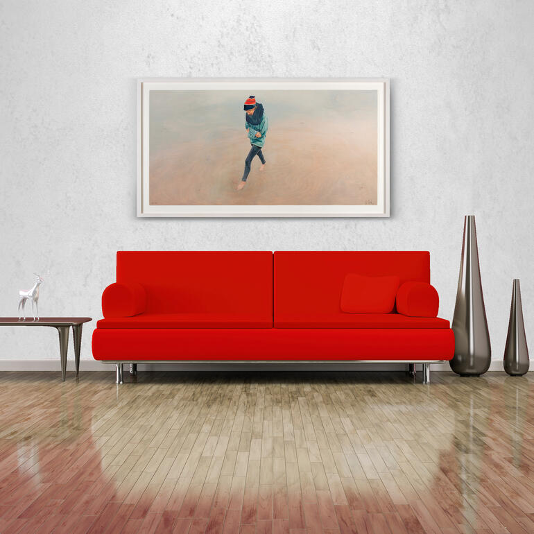 Mit 176 x 97 cm eine ideale Größe über Sideboards und Sofas.