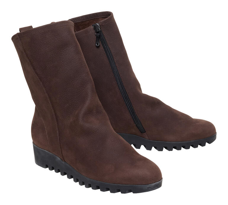 arche Komfort-Stiefelette in Braun mit Reißverschluss