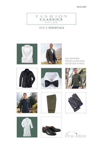 Katalogcover Pro-Idee Fashion Classics Basic Herren