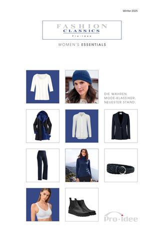 Katalogcover Pro-Idee Fashion Classics Basic Damen